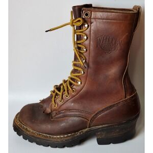 White's Leather Boots Brown 6.5 EE Extra‎ Wide Vibram Soles Work Boots